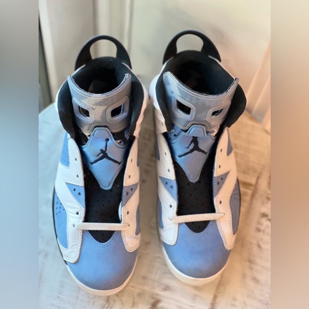 Nike Air Jordan 6 Retro UNC Home White Size 9.5 Basketball Sneakers. - Picture 3 of 10